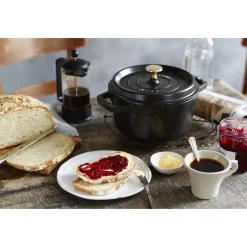 Braadpan Staub Cocotte Rond Zwart 20 cm