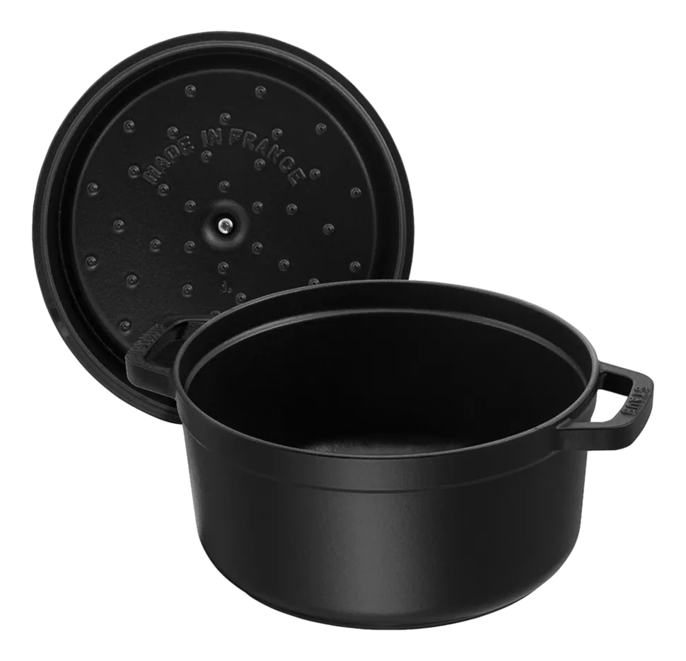 Braadpan Staub Cocotte Rond Zwart 20 cm