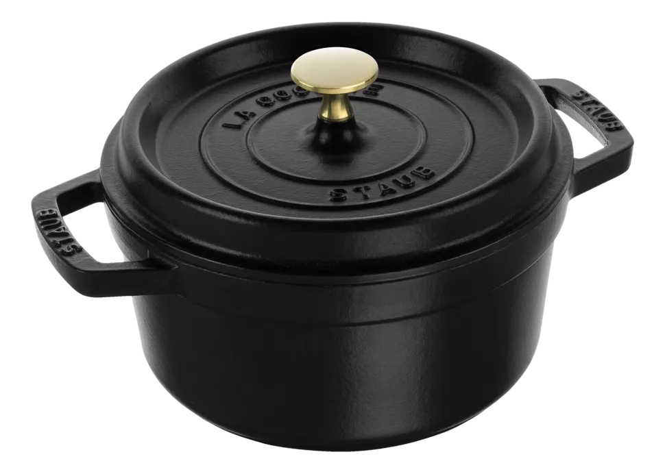 Braadpan Staub Cocotte Rond Zwart 20 cm