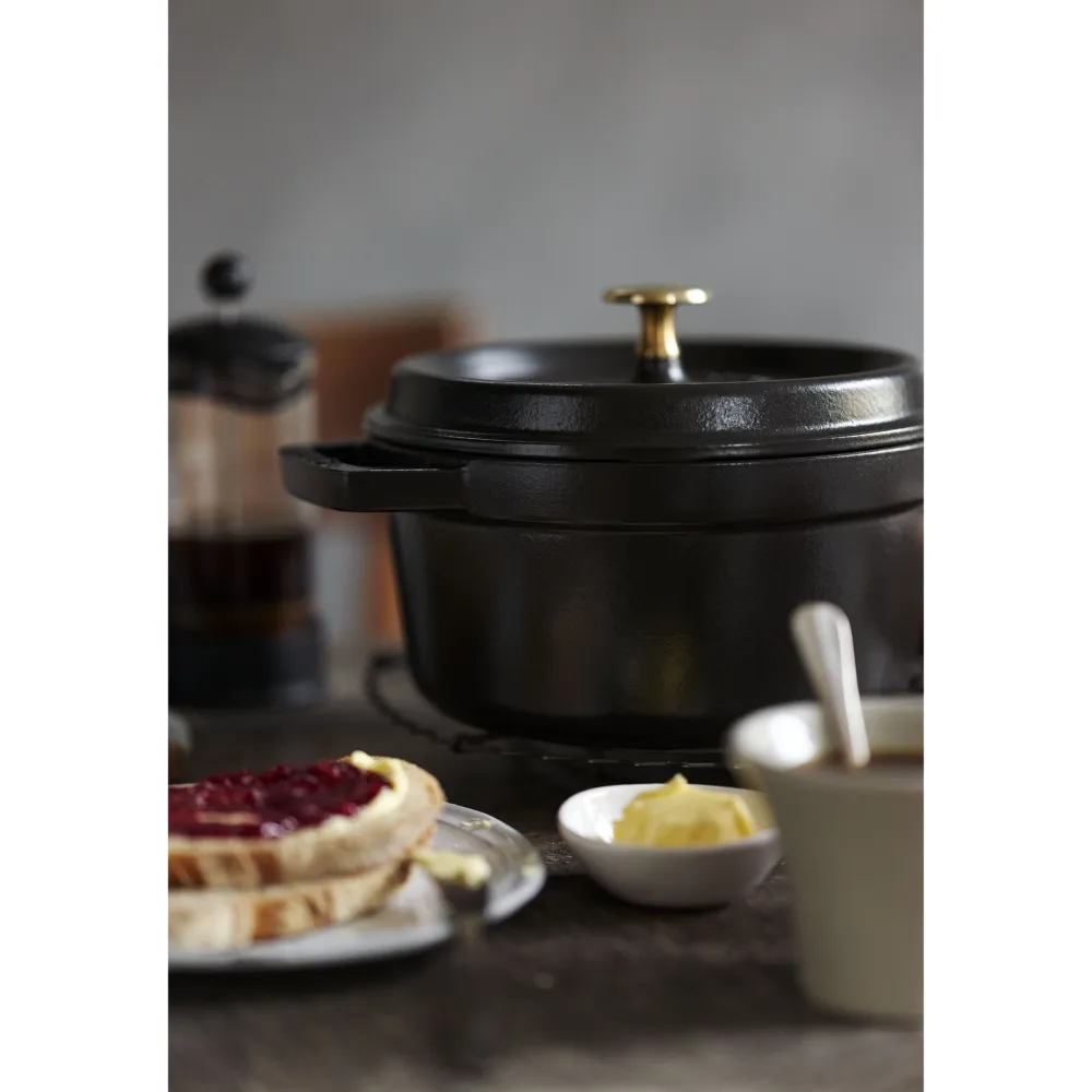Staub Braadpan Cocotte Rond Zwart Best