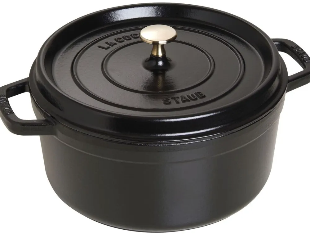 Staub Braadpan Rond Zwart Clearance
