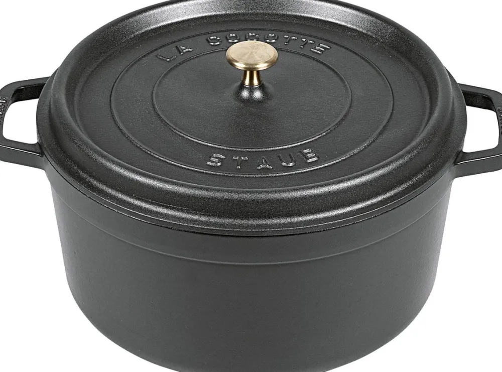 Staub Braadpan Rond Zwart Clearance