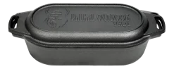 Braadpan Valhal Outdoor Gietijzer met Grill Deksel Ovaal 2 L