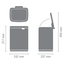 Brabantia Bo Afvalemmer 7 L - Dreamy Blue