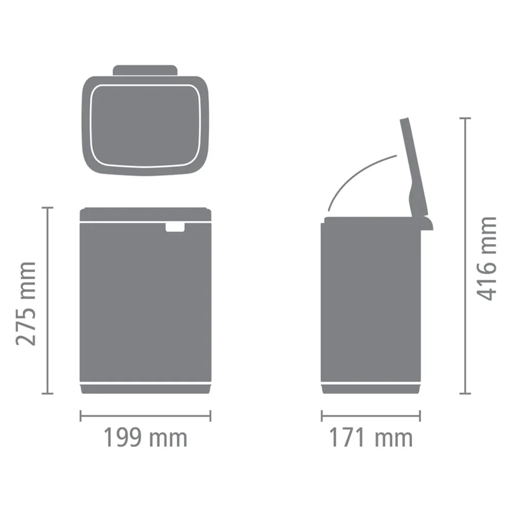 Brabantia Bo Afvalemmer - Matt Black