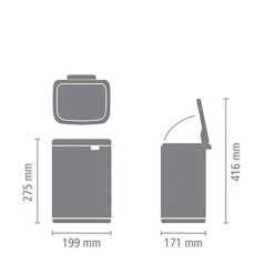 Brabantia Bo Afvalemmer 4 L - Mineral Infinite Grey