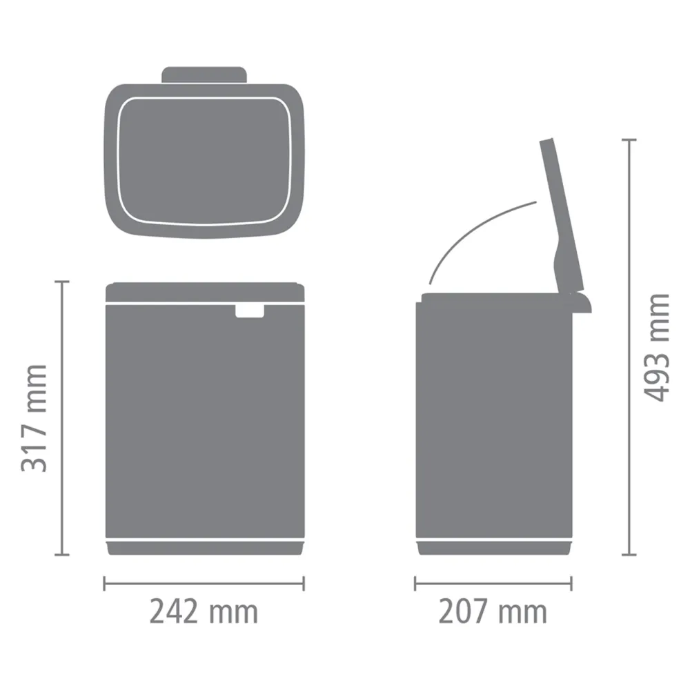 Brabantia Bo Afvalemmer 7 L - Platinum Hot