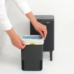 Brabantia Bo Hi Afvalemmer 4 L - Matt Black