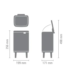 Brabantia Bo Hi Afvalemmer - White Online