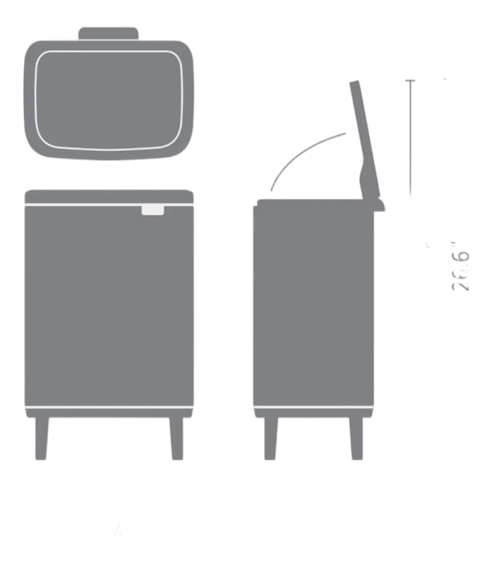 Brabantia Bo Hi Prullenbak Soft Beige 12 liter