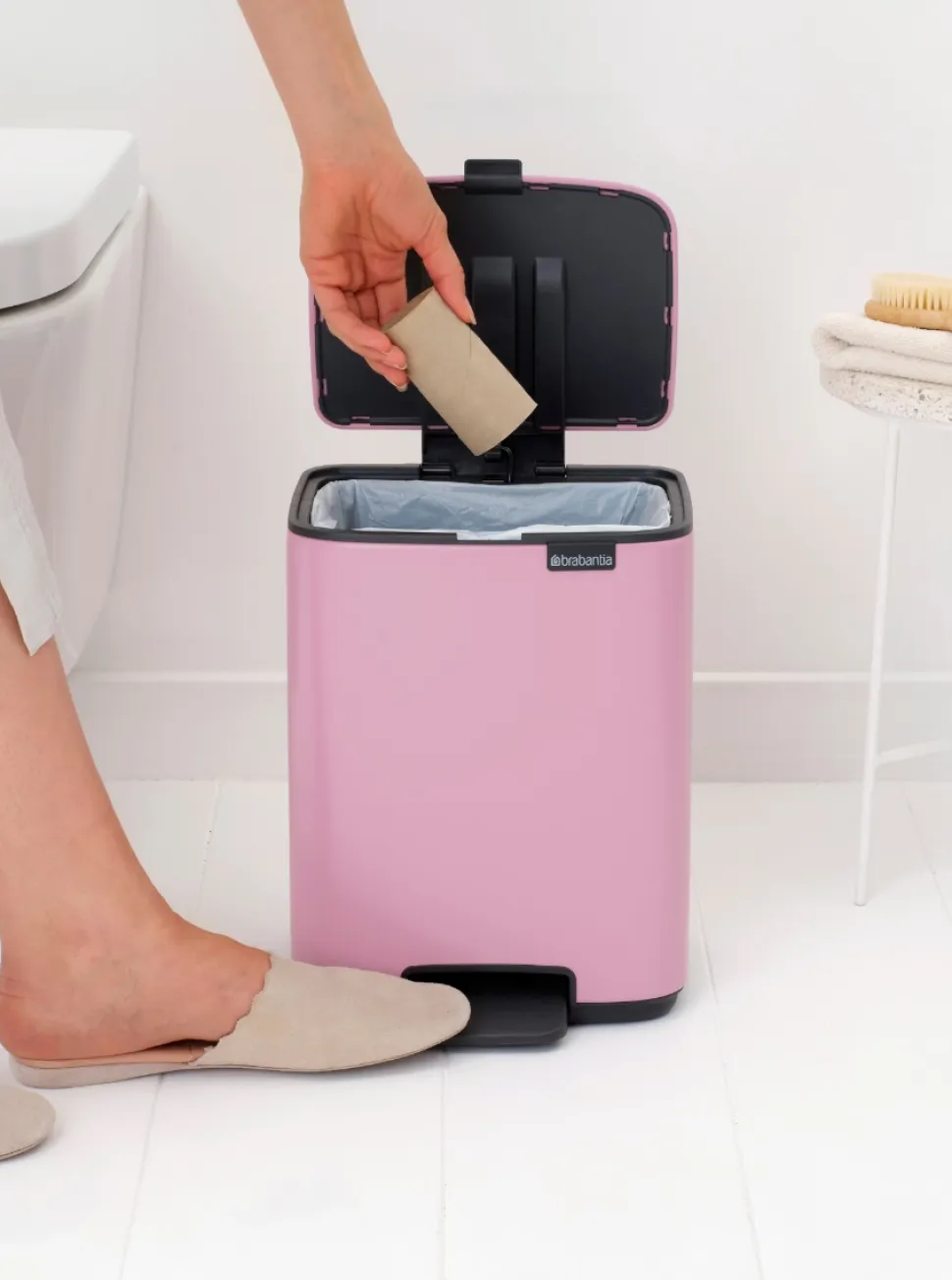 Brabantia Bo Pedaalemmer Lilac Pink 7 liter