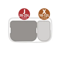 Brabantia Bo Pedaalemmer 34 Liter (11 + 23 Liter) - Soft Beige
