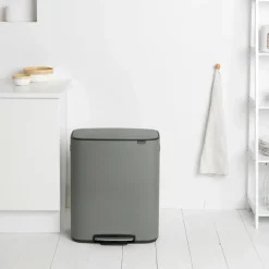 Brabantia Bo Pedaalemmer 60 Liter - Mineral Concrete Grey New