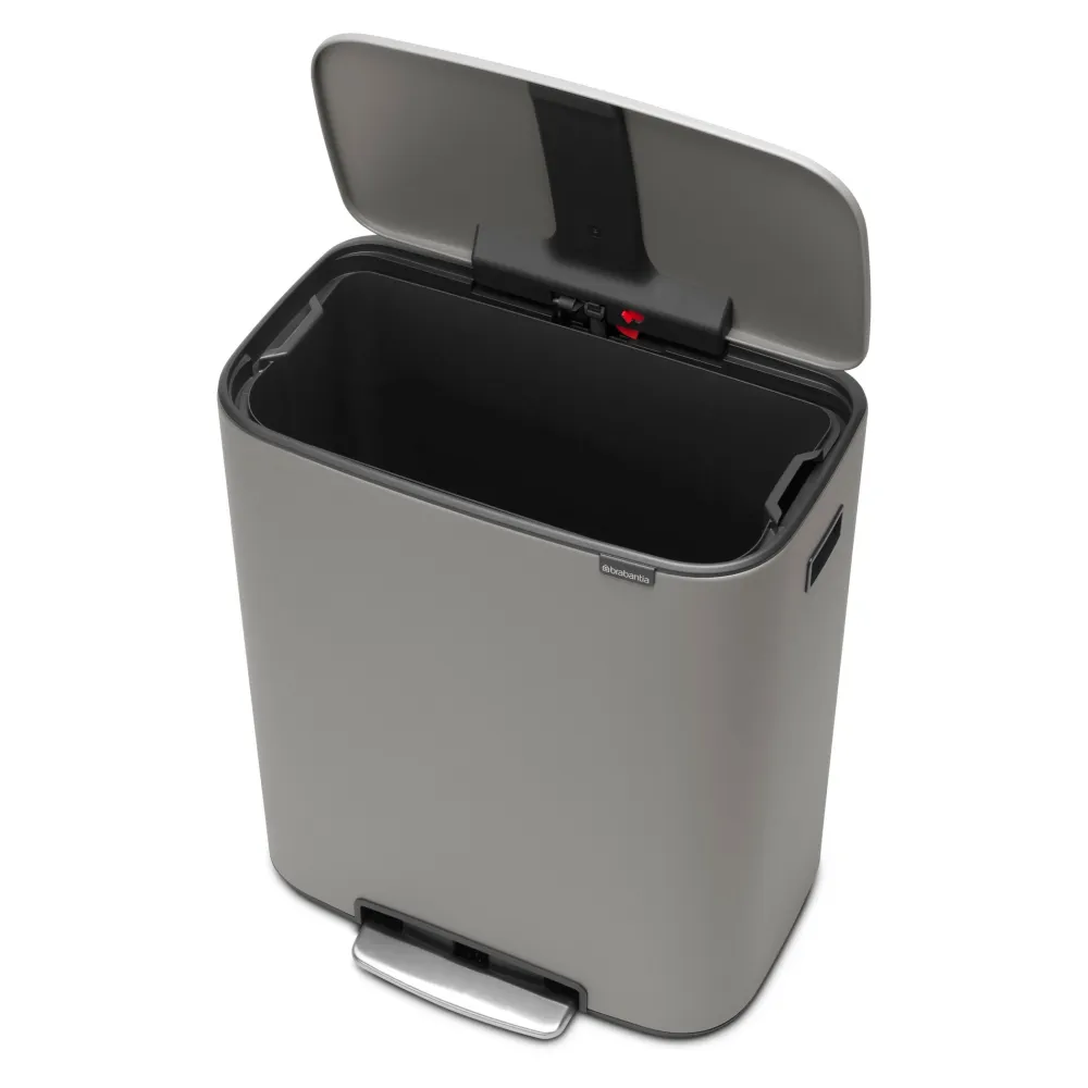 Brabantia Bo Pedaalemmer 60 Liter - Mineral Concrete Grey New