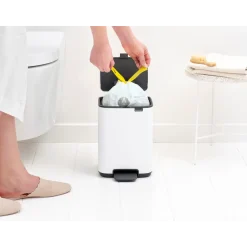 Brabantia Bo Pedaalemmer 4L, kunststof binnenemmer - White