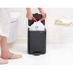 Brabantia Bo Pedaalemmer 7L, kunststof binnenemmer - Matt Black Best