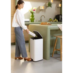 Brabantia Bo Pedaalemmer 30L, kunststof binnenemmer - White