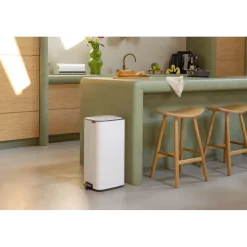 Brabantia Bo Pedaalemmer 30L, kunststof binnenemmer - White