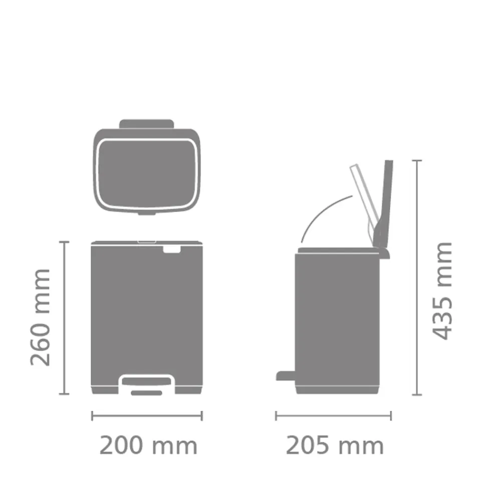 Brabantia Bo Pedaalemmer - Matt Steel Outlet