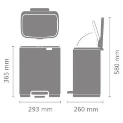 Brabantia Bo Pedaalemmer Mineral Infinite Grey