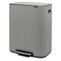 Brabantia Bo Pedaalemmer 2 x 30 L - Mineral Concrete Grey