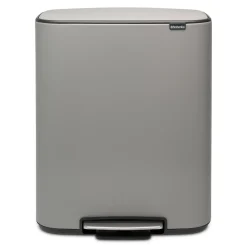 Brabantia Bo Pedaalemmer 2 x 30 L - Mineral Concrete Grey
