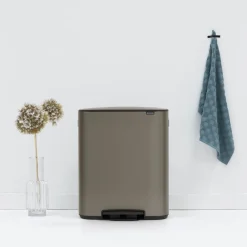 Brabantia Bo Pedaalemmer 2 x 30 L - Platinum Outlet