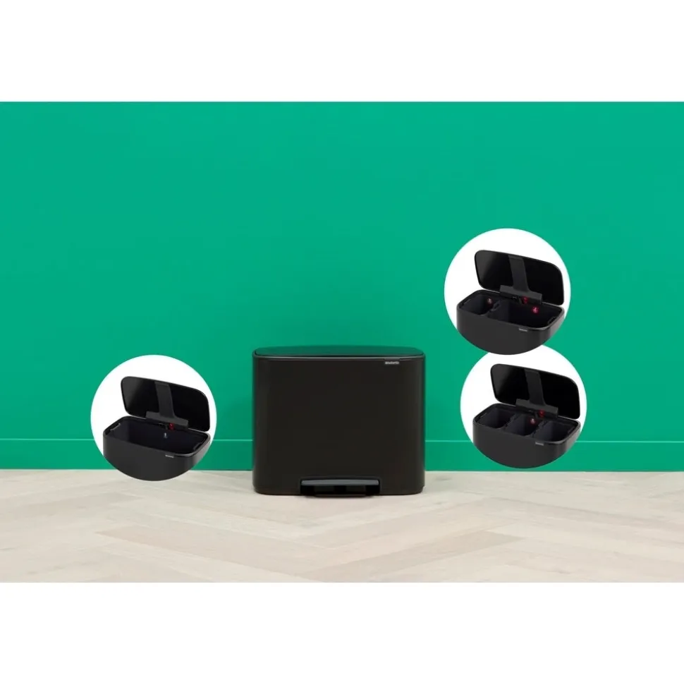 Brabantia Bo Pedaalemmer 3 x 11 L - Zwart