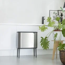 Brabantia Bo Touch Bin Afvalemmer 11 + 23 L - Vingerafdrukvrij - Zilver Sale