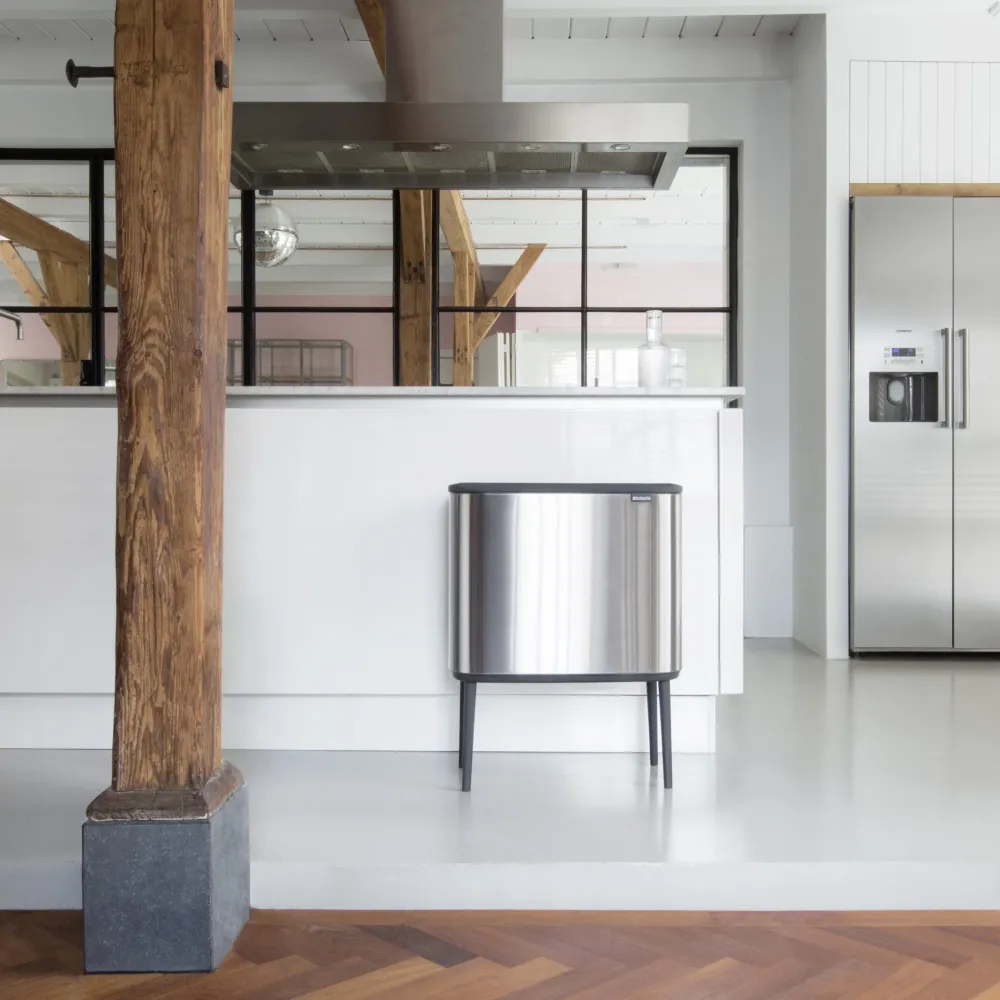 Brabantia Bo Touch Bin Afvalemmer 11 + 23 L - Vingerafdrukvrij - Zilver Sale