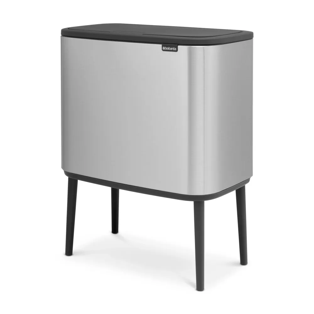Brabantia Bo Touch Bin Afvalemmer 11 + 23 L - Vingerafdrukvrij - Zilver Sale