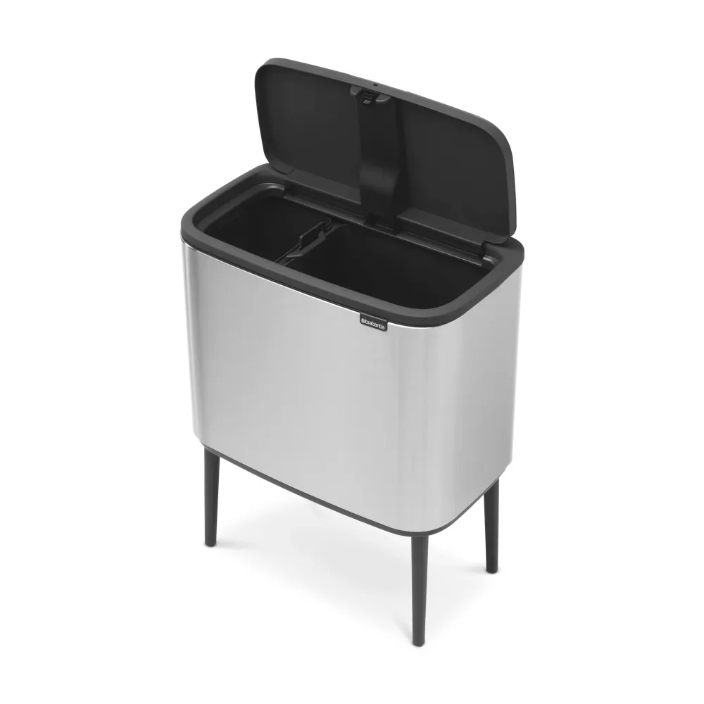 Brabantia Bo Touch Bin Afvalemmer 11 + 23 L - Vingerafdrukvrij - Zilver Sale