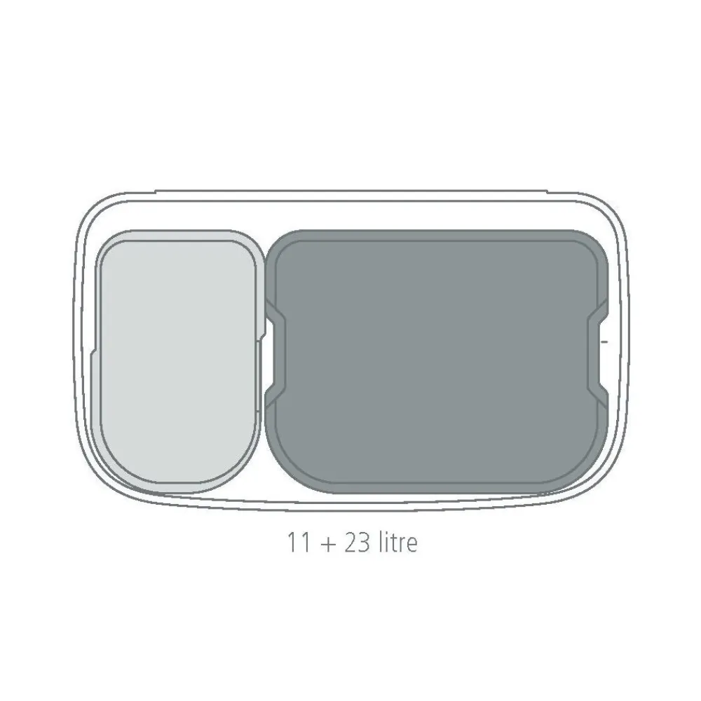 Brabantia Bo Touch Bin Afvalemmer 11 + 23 L - Vingerafdrukvrij - Zilver Sale