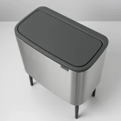 Brabantia Bo Touch Bin Afvalemmer 11 + 23 L - Vingerafdrukvrij - Zilver Sale