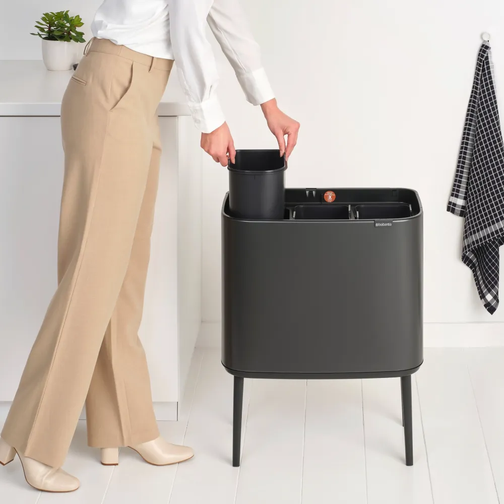 Brabantia Bo Touch Bin Afvalemmer 3 x 11 Liter - Confident Grey Best