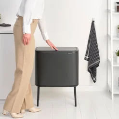 Brabantia Bo Touch Bin Afvalemmer 3 x 11 Liter - Confident Grey Best