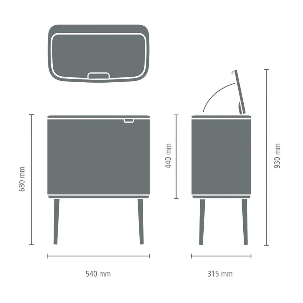 Brabantia Bo Touch Bin Platinum Online