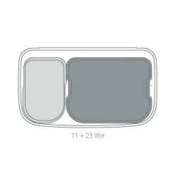 Brabantia Bo Touch Bin Afvalemmer 11 + 23 L - Zwart