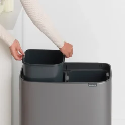 Brabantia Bo Touch Bin Afvalemmer 2 x 30 L - Platinum