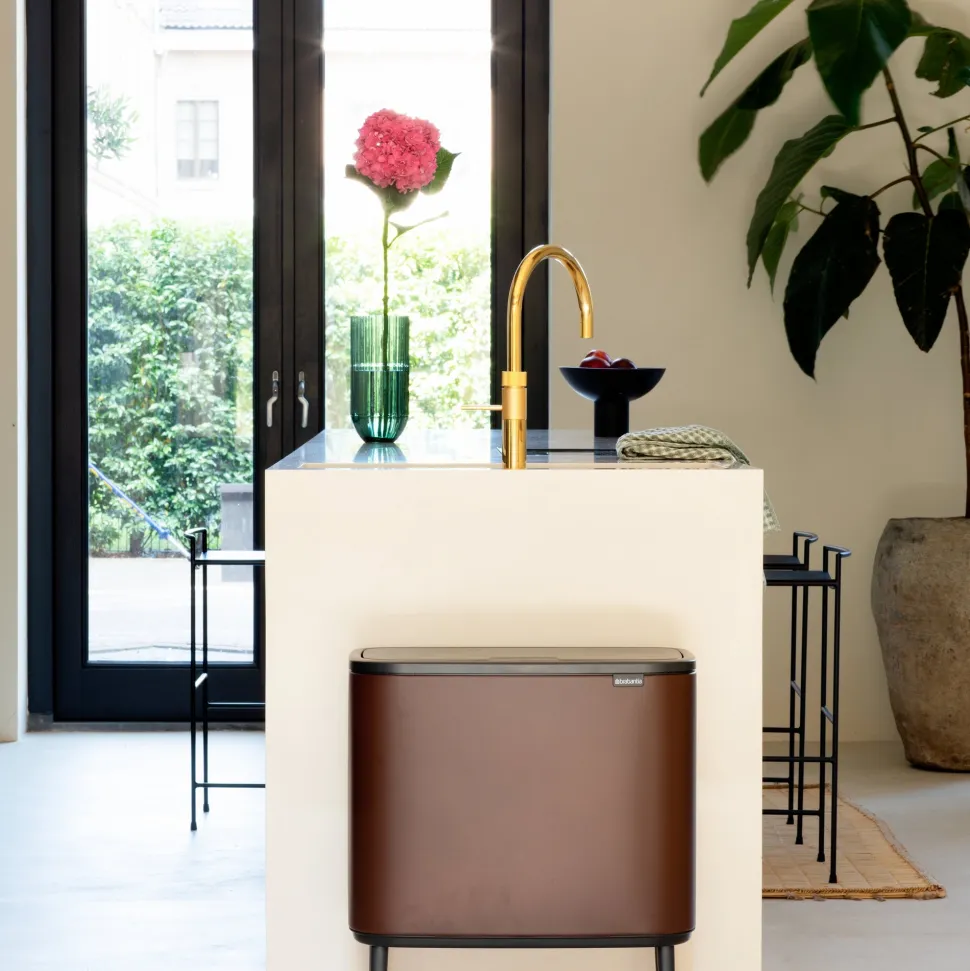 Brabantia Bo Touch Bin Afvalemmer 11 + 23 L - Mineral Cosy Brown
