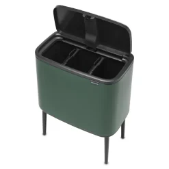Brabantia Bo Touch Bin Afvalemmer 3 x 11 L - Pine Green