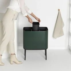 Brabantia Bo Touch Bin Afvalemmer 3 x 11 L - Pine Green