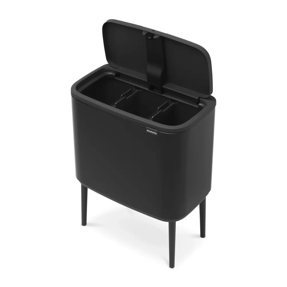 Brabantia Bo Touch Bin Afvalemmer 3 x 11 L - Zwart Best