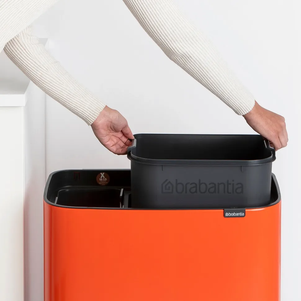 Brabantia Bo Touch Bin Afvalemmer 34 Liter (11+23 Liter) - Orange