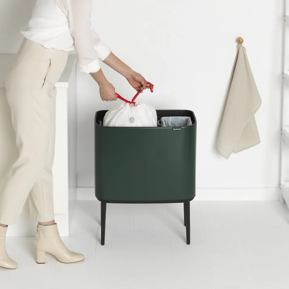 Brabantia Bo Touch Bin Afvalemmer 11 + 23 L - Pine Green