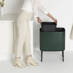 Brabantia Bo Touch Bin Afvalemmer 11 + 23 L - Pine Green