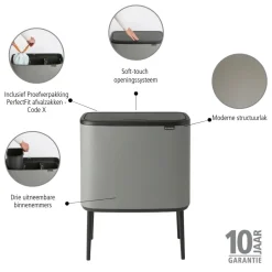 Brabantia Bo Touch Bin Afvalemmer 33 Liter (3x11 Liter) - 253803