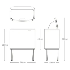 Brabantia Bo Touch Bin Afvalemmer 36 Liter - 288443