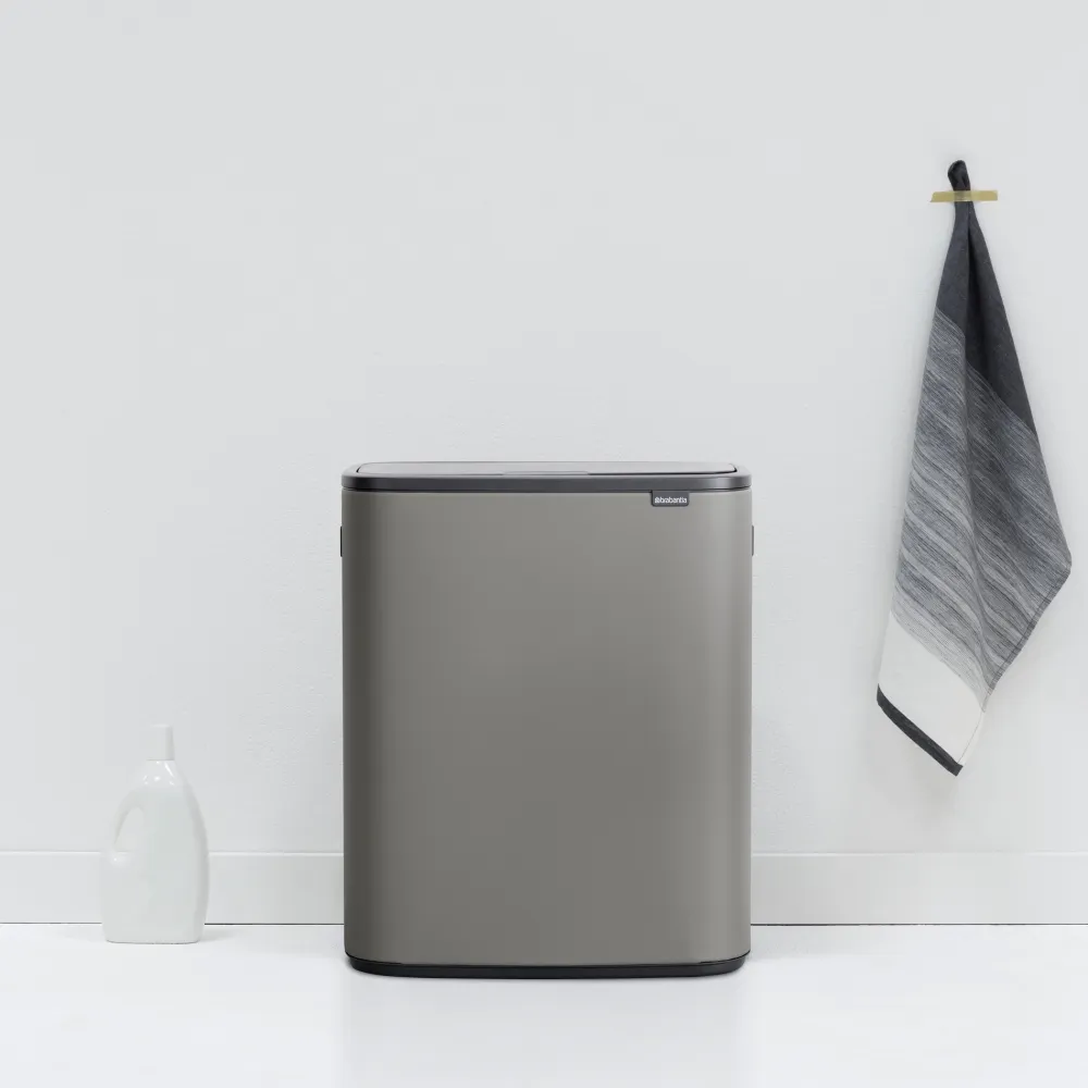 Brabantia Bo Touch Bin Afvalemmer 2 x 30 L - Mineral Concrete Grey Outlet