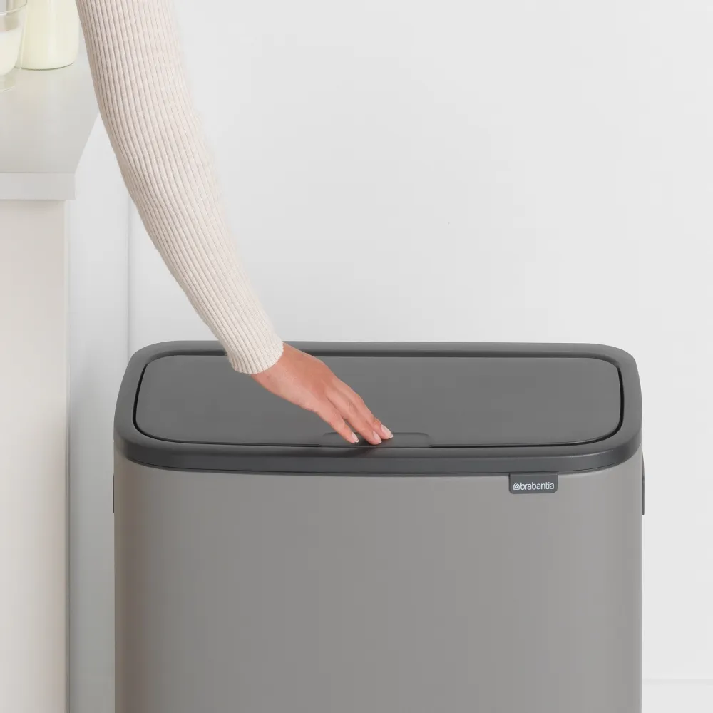 Brabantia Bo Touch Bin Afvalemmer 2 x 30 L - Mineral Concrete Grey Outlet